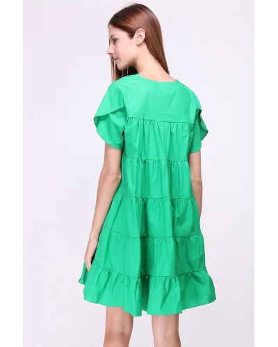 Rochie verde din bumbac