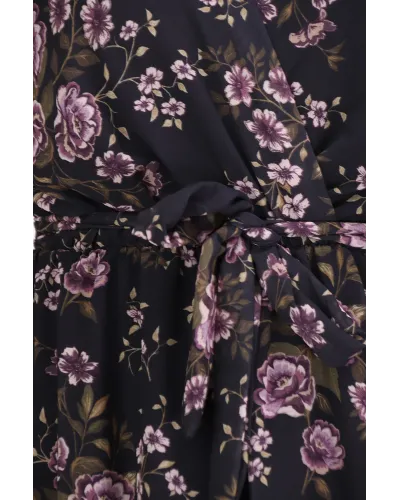 Rochie neagra cu imprimeu floral