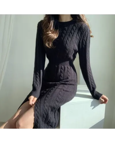 Rochie neagra tricotata