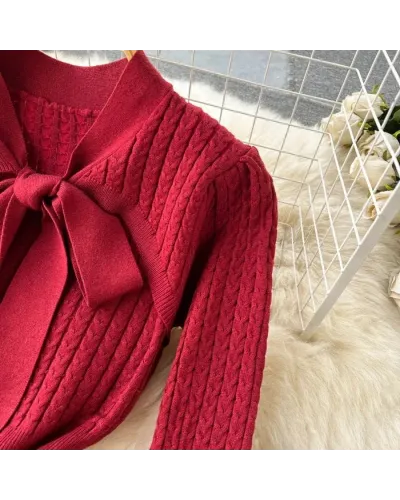 Rochie tricotata rosie