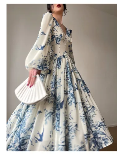 Rochie alba eleganta cu imprimeu
