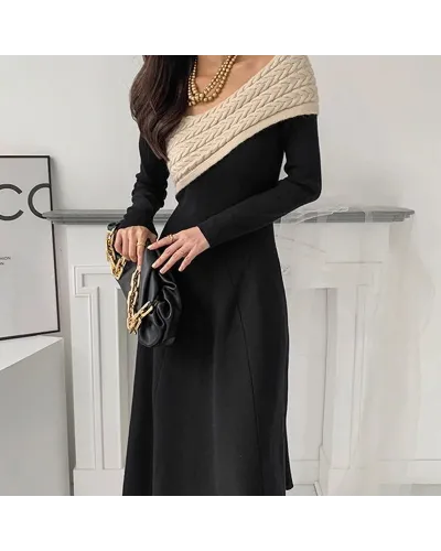 Rochie tricotata neagra