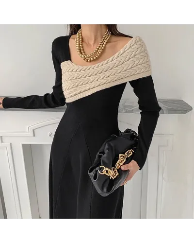 Rochie tricotata neagra