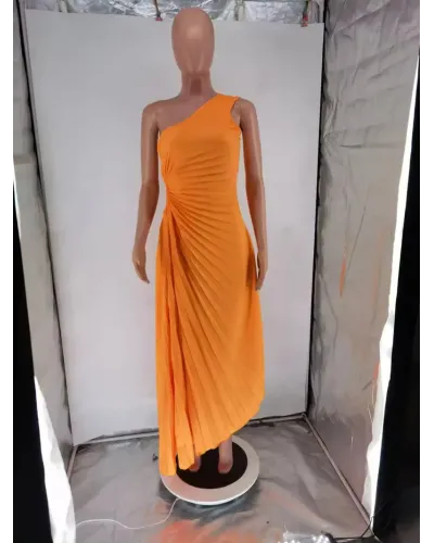 Rochie portocalie eleganta