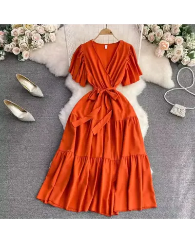 Rochie portocalie casual
