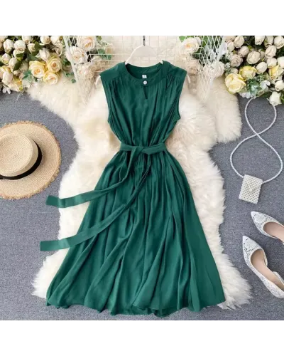 Rochie verde vaporoasa